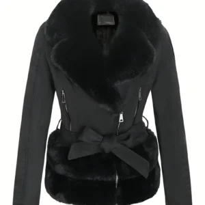 Faux Suede Leather Jacket