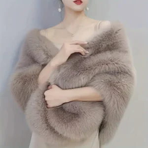 Elegant Faux Fur Shawl