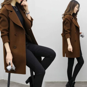 Loose Slim Coat Sweater ( Dark Brown )