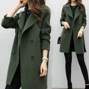Loose Slim Coat Sweater (Army Green)